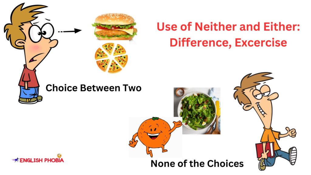 Use Of Neither And Either Difference Exercise